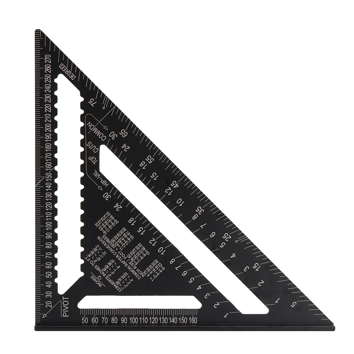 12-inch Aluminum Alloy Triangle Ruler with Protractor Scriber and Sawtooth Guide Multifunctional Tool (image for) 12-inch Aluminum Alloy Triangle Ruler with Protractor Scriber and Sawtooth Guide Multifunctional Tool